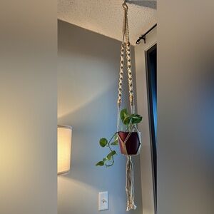 Beaded Macrame plant hanger